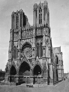 Early autotype of the Cathedral Notre-Dame de Reims