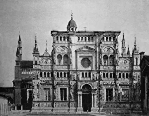 Early autotype of the Certosa di Pavia