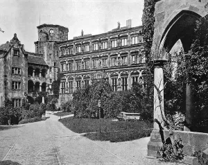 Early autotype of the Heidelberger Schloss castle