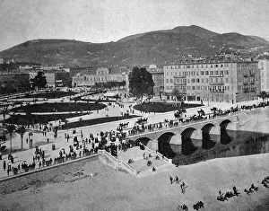 Early autotype of the Le Jardin Public park