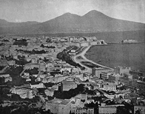 Early autotype of Naples, Italy