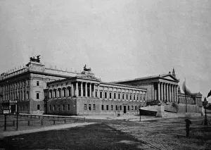 Early autotype of the Parliament in Vienna