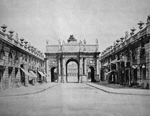 Early autotype of the Porte Stanislas city gate