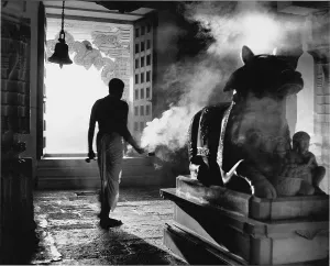 Early morning prayer, Somnath temple, Saurashtra, Gujarat, India, Asia, 1963, Asia