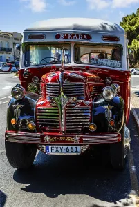 Early public bus, old town of Rabat