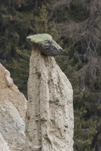 Earth pyramids located in Platten in the municipality of Percha