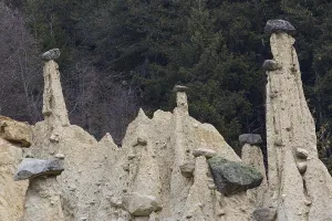 Earth pyramids located in Platten in the municipality of Percha