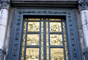 East gate baptistry San Giovanni Paradiestuer Florence Toskana Italien