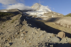 Category Mountain Landscapes Prints: Eastern flank of Mount Hood volcano with Elliot Glacier