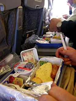 Eating on the plane Fast food