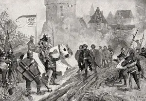 Eberhard III of Wuerttemberg, victory against the Schlegel-Gesellschaft in 1395 near Heimsheim
