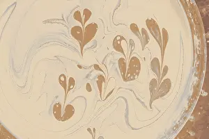 Ebru Marbling texture with floral patterns