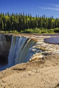 Framed Print : The edge of the escarpment where the Hay River plunges over Alexandra Falls in the Northwest Territories Framed Print : The edge of the escarpment where the Hay River plunges over Alexandra Falls in the Northwest Territories