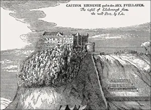 Edinburgh Castle from the south-west in 1647