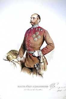 Historical Photo Prints: Edmund Leopold Friedrich Fuerst zu Schwarzenberg (born 18 November 1803 in Vienna)