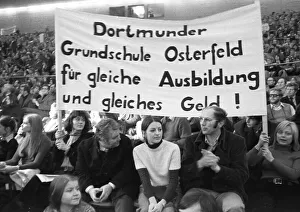 The Education and Science Union (GEW) demonstrated for an improvement of education in Cologne