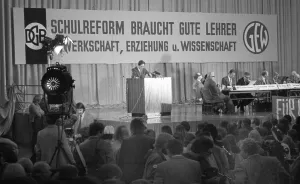 The Education and Science Union (GEW) demonstrated for an improvement of education in Cologne