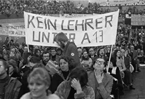 The Education and Science Union (GEW) demonstrated for an improvement of education in Cologne
