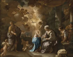 The Education of the Virgin, painting made by Luca Giordano (Italian)