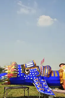 Effigy of Ravana under construction
