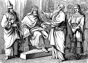 In Egypt, Joseph blesses Pharaoh
