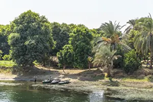 Egyptian local people living on the bank of the river Nile
