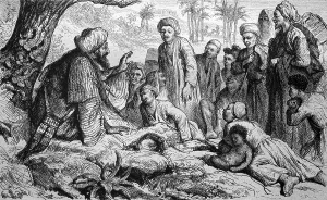 Egyptian storyteller, historical illustration