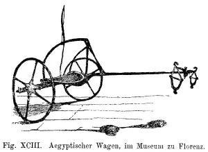 Egyptian war chariot, open, two wheels