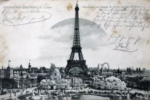 Eiffel tower with the 1900 World's Fair