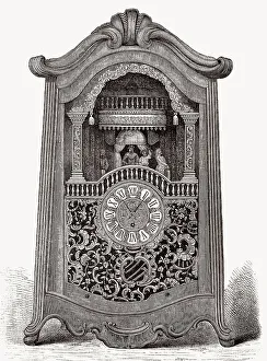 Eine antike Uhr mit einer Spieluhr, 18