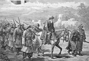 Eine Gruppe von Kaempfern in Afghanistan