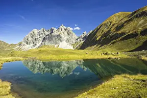 Category Mountain Landscapes Prints: Eissee, Oytal, behind it Grosser Wilder