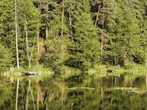 Eisweiher lake at Emersacker, Bavaria