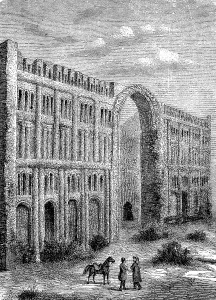 El Kas'r, the castle, from the ruins of Baghdad