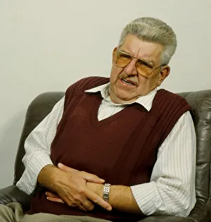 Elderly man with pain, stomach ache