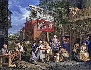 The Election Canvassing for Votes Engraved by T E Nicholson after Hogarth from The Works of Hogarth published London