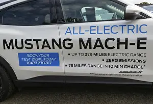 Electric car promotion Ford Mustang Mach-E