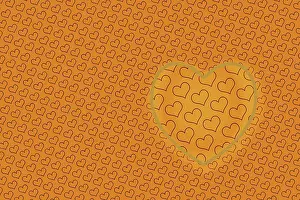 Category Historic EN Prints: Elegant decorative heart pattern design for fabric