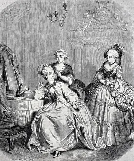 Elegant woman doing their hair
