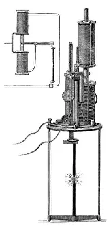 Elektrische Kohlebogenlampe, 1879