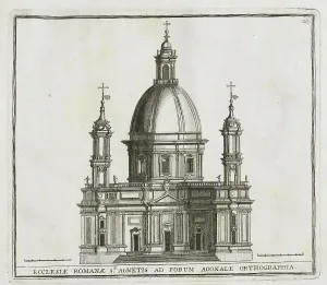 Elevation of the facade of the church of S