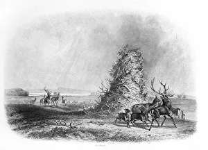 The Elkhorn Pyramid, illustration from Travels in the Interior of North America