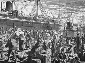 Emigrants in Bremerhaven, harbour