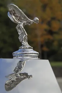 Emil, hood ornament on a Rolls Royce
