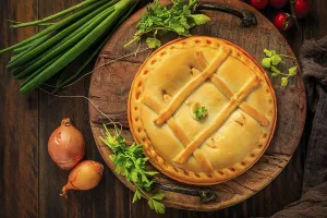 Empanada Gallega - traditional pie stuffed with tuna