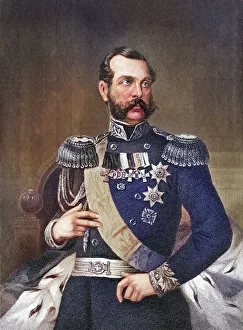 Emperor Alexander 2nd of Russia 1818 to 1881 19th century engraving after Alonzo Chappel