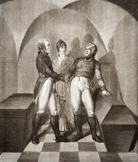 Emperor Alexander I of Russia at the tomb of Frederick II