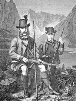 Emperor Franz Joseph I of Austria and Rudolf