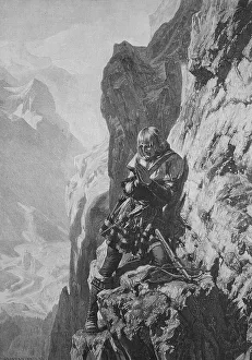 Emperor Max at St. Martin's Wall with crossbow and praying