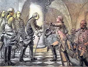 Encounter of Frederick II with Emperor Joseph II in Neisse in 1769